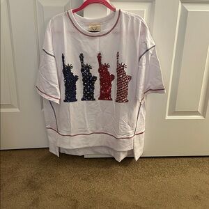 FANTASTIC FAWN NEW AMERICANA TOP WHITE (GG3) reposted by @theposhkings